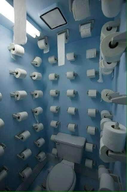 Toilet paper room Blank Meme Template