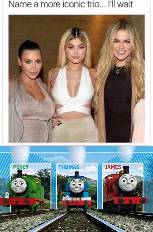 Hmm... Yeah. | image tagged in name a more iconic trio,thomas the tank engine | made w/ Imgflip meme maker