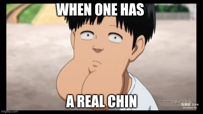 chin | WHEN ONE HAS; A REAL CHIN | image tagged in memes | made w/ Imgflip meme maker