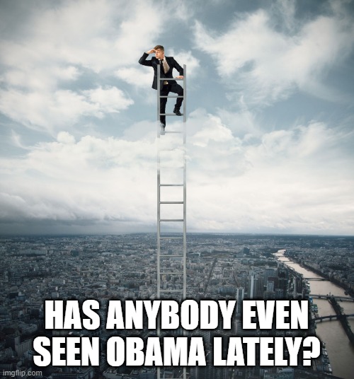 searching | HAS ANYBODY EVEN SEEN OBAMA LATELY? | image tagged in searching | made w/ Imgflip meme maker