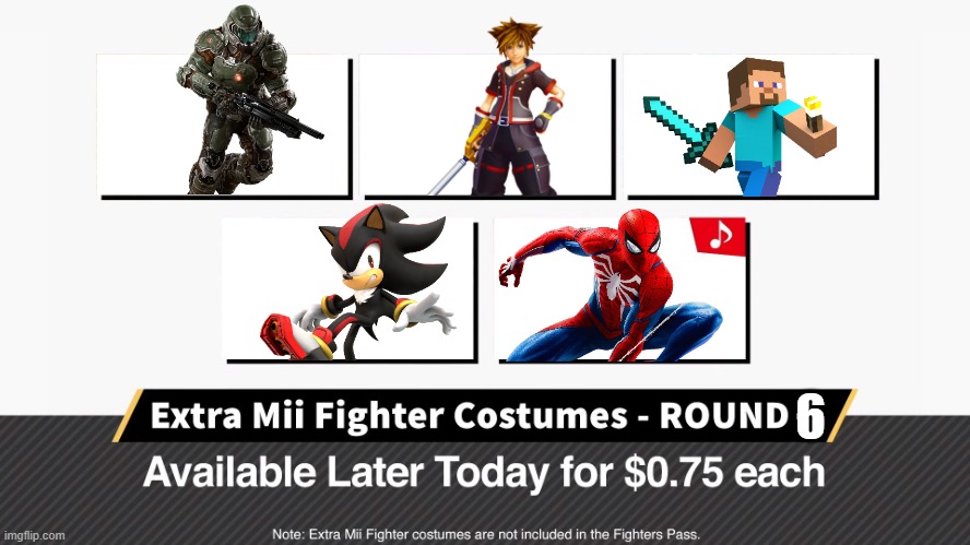 Maybe | 6 | image tagged in extra mii fighter costumes,super smash bros,dlc | made w/ Imgflip meme maker