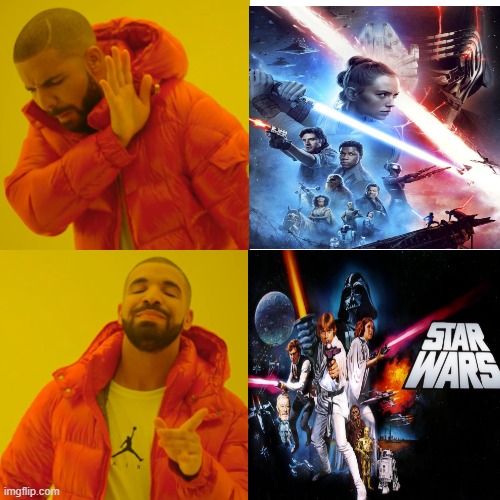 new to old | image tagged in star wars | made w/ Imgflip meme maker