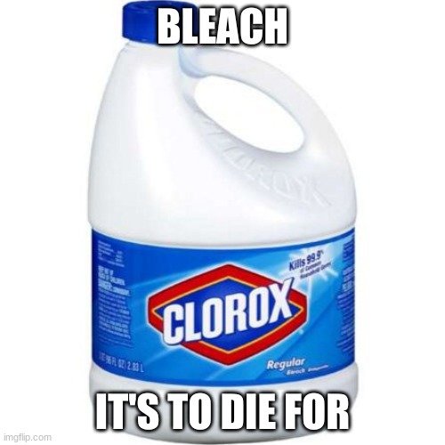 bleach | BLEACH; IT'S TO DIE FOR | image tagged in bleach | made w/ Imgflip meme maker