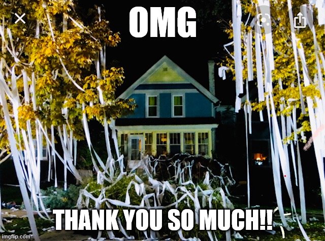 omg thank you for the toilet paper | OMG; THANK YOU SO MUCH!! | image tagged in coronavirus,corona virus,covid-19,toilet paper,no more toilet paper,toilet paper fight | made w/ Imgflip meme maker