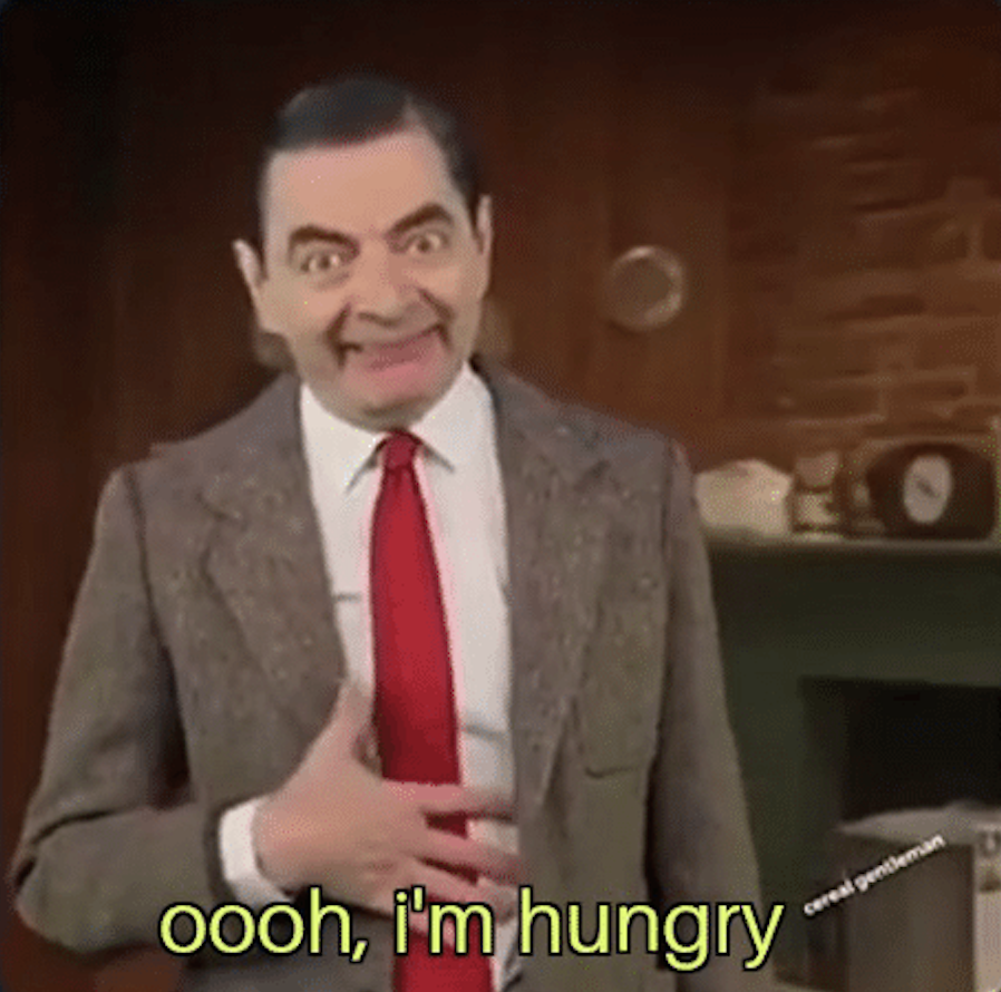 Mr Bean im hungry Blank Meme Template