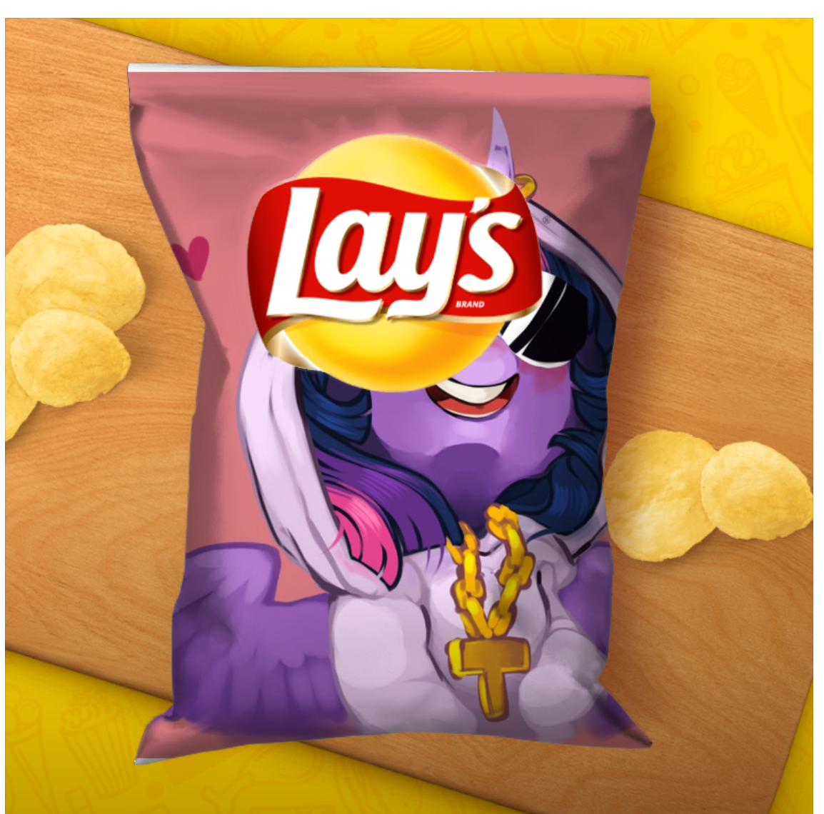 High Quality LAY’s WITH TWILIGHT SPARKLE! YUM!! Blank Meme Template