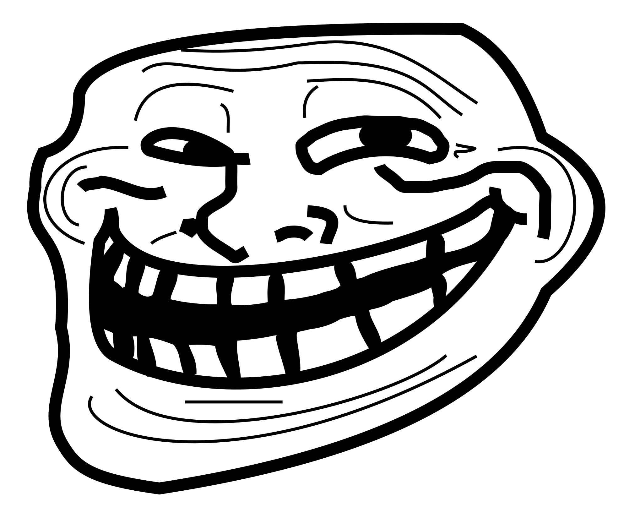 Trollface Png Transparent - Troll Face Meme Clipart (#983329) - PikPng