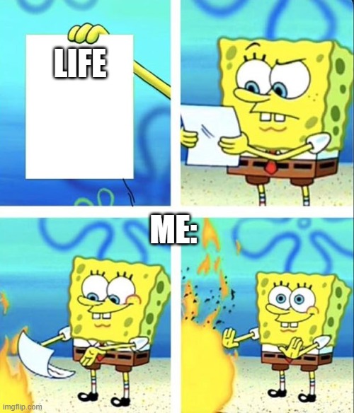 Spongebob yeet | LIFE; ME: | image tagged in spongebob yeet | made w/ Imgflip meme maker