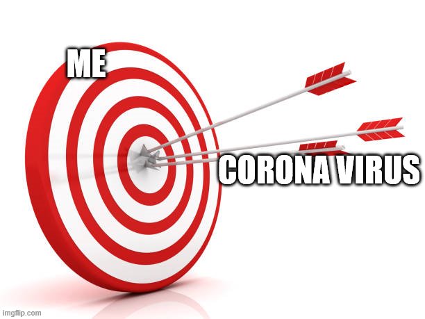 ME; CORONA VIRUS | image tagged in corona virus | made w/ Imgflip meme maker