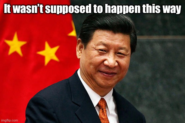 Xi Jinping | It wasn’t supposed to happen this way | image tagged in xi jinping | made w/ Imgflip meme maker