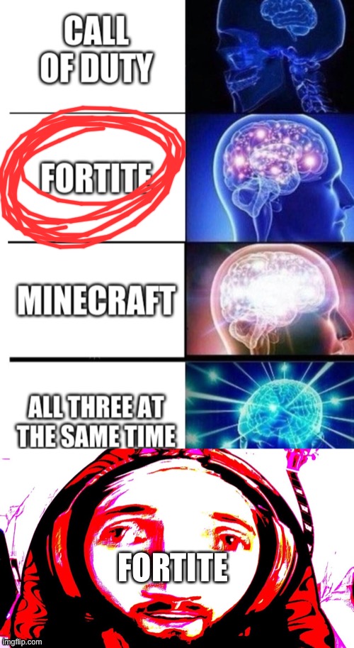 FORTITE | image tagged in pewdiepie,misspelled | made w/ Imgflip meme maker