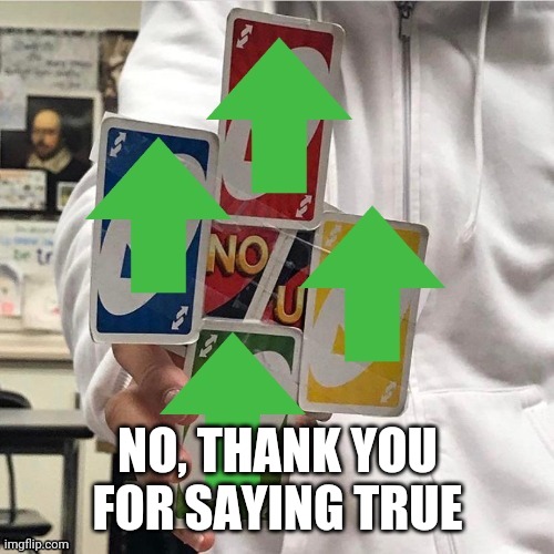 NO, THANK YOU FOR SAYING TRUE | made w/ Imgflip meme maker