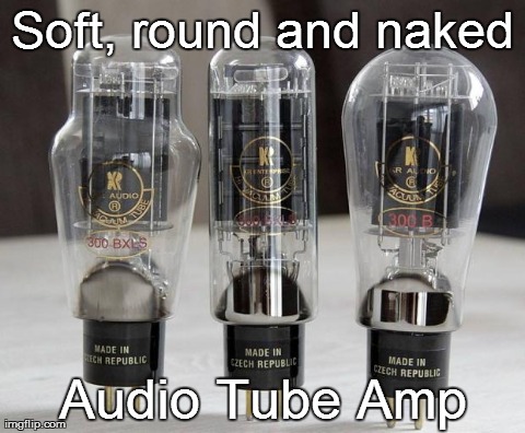 Soft, round and naked | image tagged in audio tube amp | made w/ Imgflip meme maker