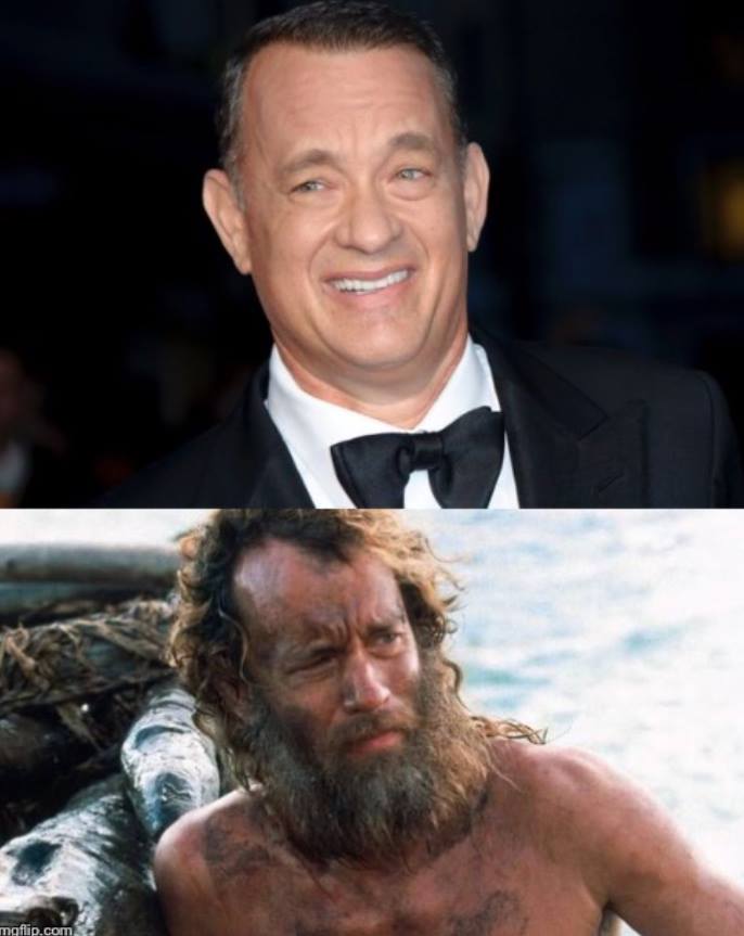 High Quality Tom Hanks Cast away Blank Meme Template