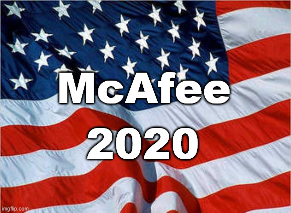 USA Flag | McAfee; 2020 | image tagged in usa flag | made w/ Imgflip meme maker