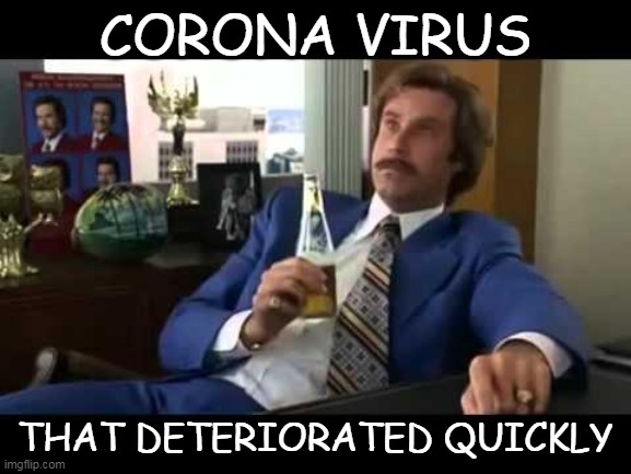 Well That Escalated Quickly Meme | CORONA VIRUS THAT DETERIORATED QUICKLY | image tagged in memes,well that escalated quickly | made w/ Imgflip meme maker