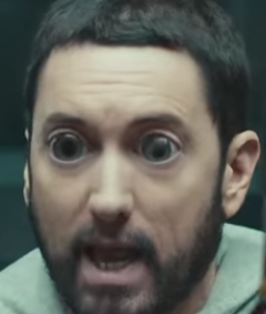 High Quality Eminem Big Eyes Blank Meme Template