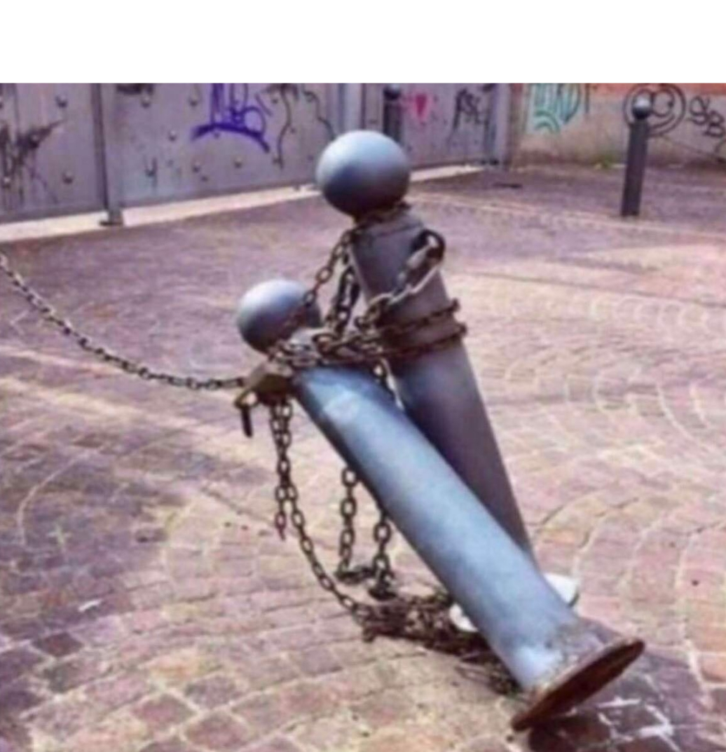 Metal Poles and chains Blank Meme Template