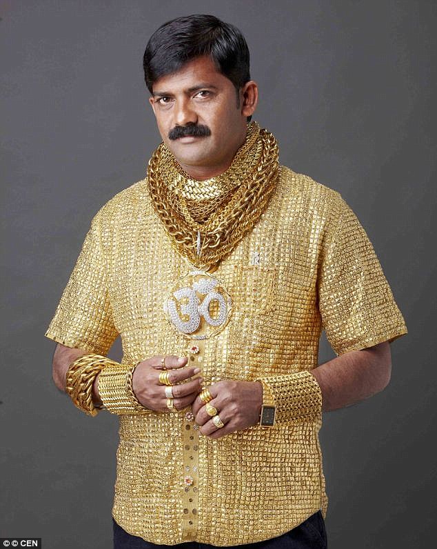 Gold Indian Man Blank Meme Template