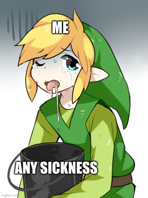 Link Sick | ME; ANY SICKNESS | image tagged in link sick | made w/ Imgflip meme maker