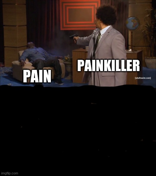 Who Killed Hannibal Meme | PAINKILLER; PAIN | image tagged in memes,who killed hannibal | made w/ Imgflip meme maker