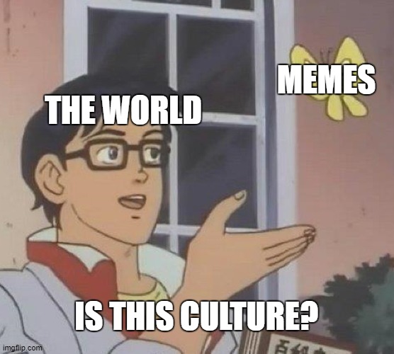Is This A Pigeon | MEMES; THE WORLD; IS THIS CULTURE? | image tagged in memes,is this a pigeon | made w/ Imgflip meme maker