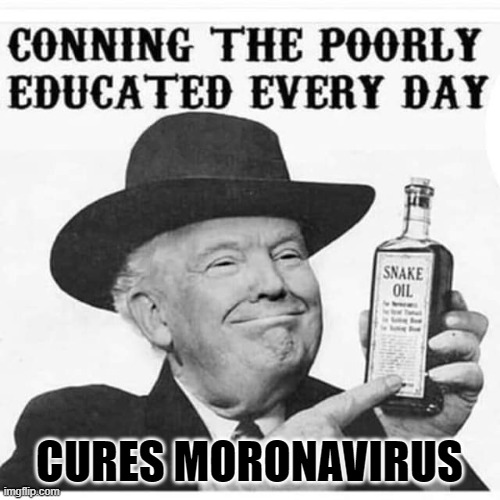 Trumpturds | CURES MORONAVIRUS | image tagged in trumpturds | made w/ Imgflip meme maker