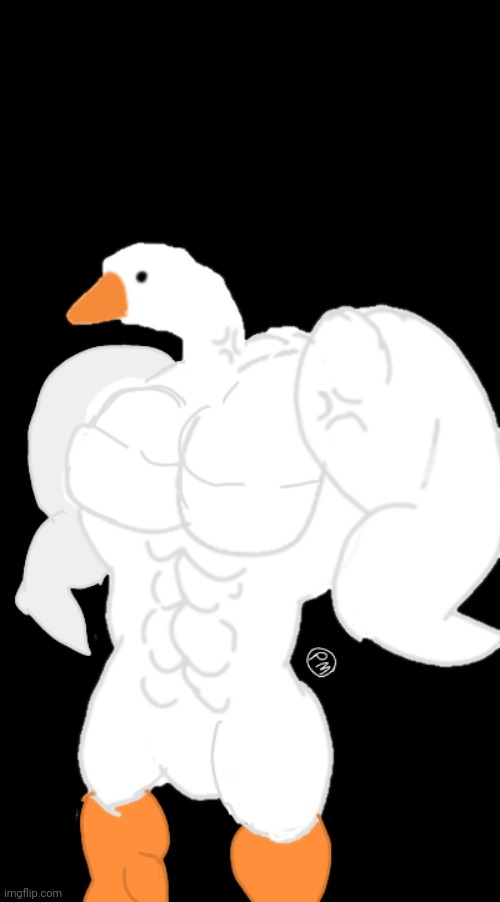 This goose have been working out

(my drawing) | image tagged in untitled goose,fan art,my art,buff | made w/ Imgflip meme maker