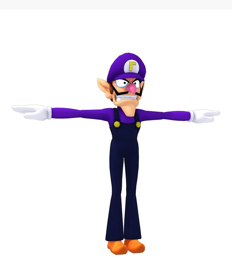 High Quality Waluigi Tposing Blank Meme Template