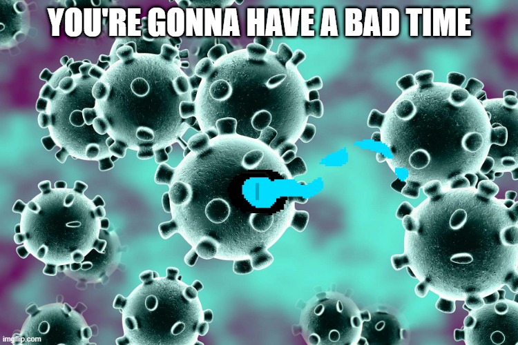 YOU'RE GONNA HAVE A BAD TIME | image tagged in coronavirus,sans | made w/ Imgflip meme maker