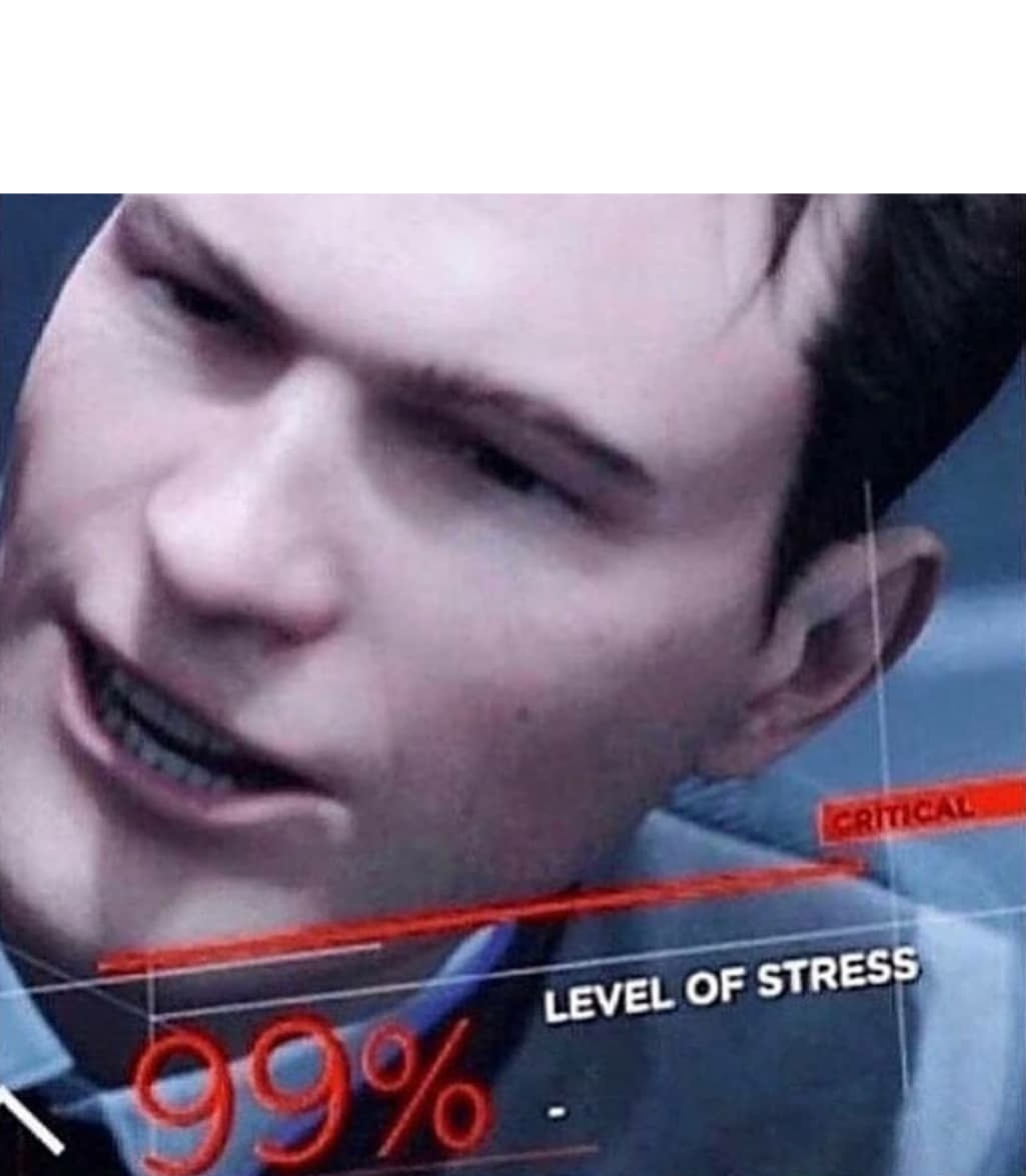 High Quality Level of stress Blank Meme Template