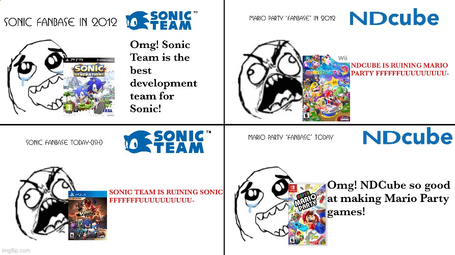 Change my mind, oh wait, you can’t! | image tagged in fffffffuuuuuuuuuuuu,rage comics,sonic the hedgehog,mario party,ndcube,sonic team | made w/ Imgflip meme maker
