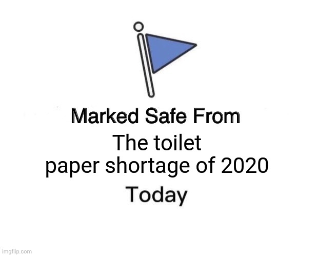 Marked Safe From | The toilet paper shortage of 2020 | image tagged in memes,marked safe from | made w/ Imgflip meme maker