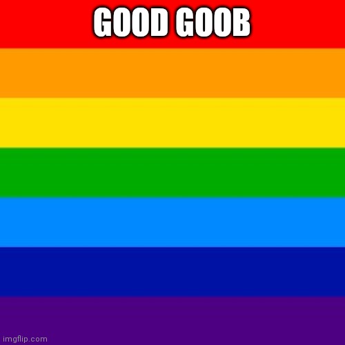 gay flag | GOOD GOOB | image tagged in gay flag | made w/ Imgflip meme maker