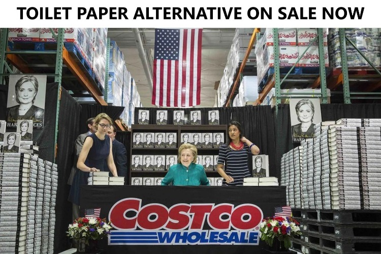 BREAKING NEWS: Toilet Paper Alternative On Sale Now at Costco | image tagged in costco,toilet paper,toilet paper alternative,no more toilet paper,coronavirus,crooked hillary | made w/ Imgflip meme maker
