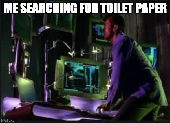 me searching for toilet paper | ME SEARCHING FOR TOILET PAPER | image tagged in toilet paper | made w/ Imgflip meme maker
