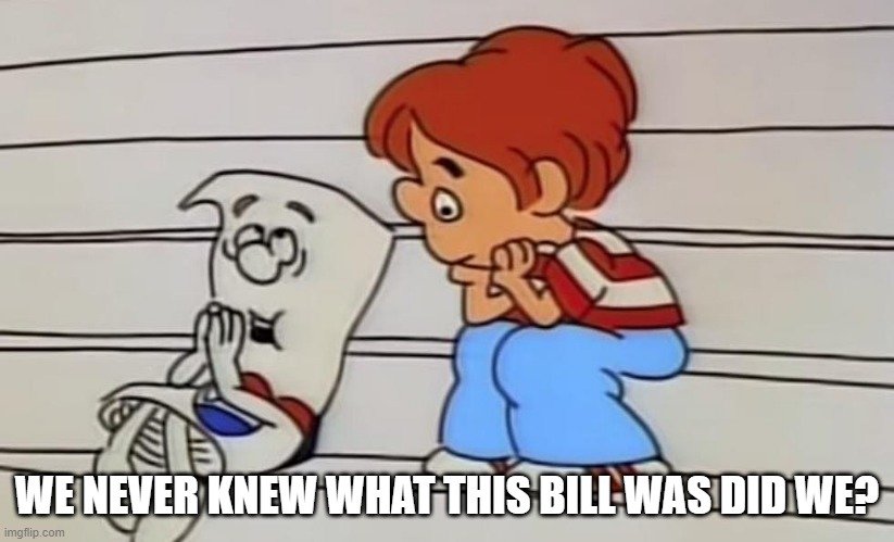 I'm Just a Bill | WE NEVER KNEW WHAT THIS BILL WAS DID WE? | image tagged in schoolhouse rock,classic cartoons | made w/ Imgflip meme maker