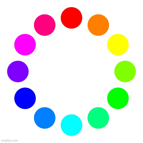 Color Wheel Circle | image tagged in color wheel circle | made w/ Imgflip meme maker