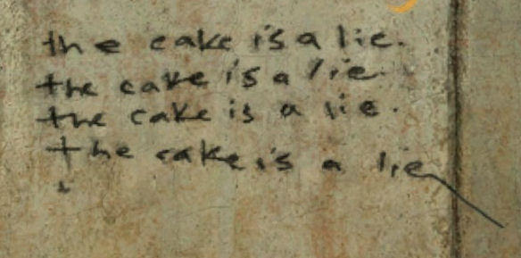 THE CAKE IS A LIE Blank Meme Template