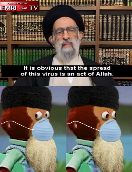 Muslim "scholar" Hadi Al-Moderresi diagnosed with coronavirus Blank Meme Template