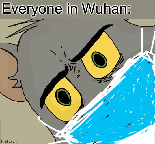 Unsettled Tom Meme | Everyone in Wuhan: | image tagged in memes,unsettled tom | made w/ Imgflip meme maker