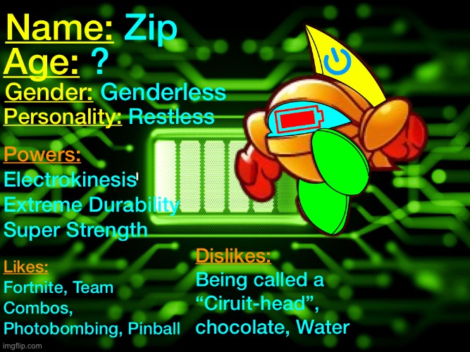 Zip's Bio! | made w/ Imgflip meme maker