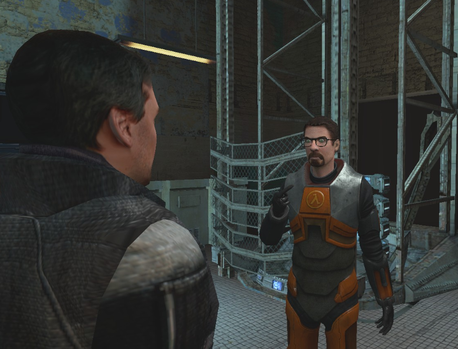 High Quality Gordon Freeman Flipping you off Blank Meme Template