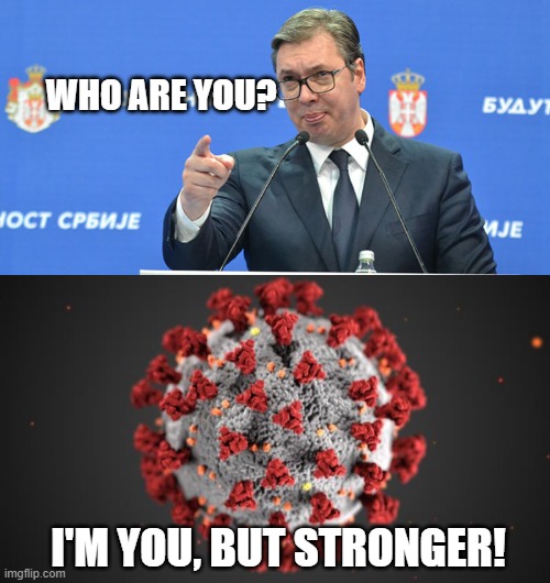 WHO ARE YOU? I'M YOU, BUT STRONGER! | image tagged in funny | made w/ Imgflip meme maker