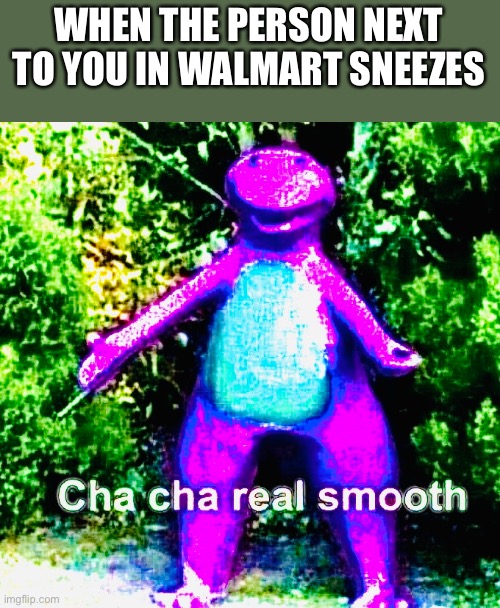 WHEN THE PERSON NEXT TO YOU IN WALMART SNEEZES | made w/ Imgflip meme maker