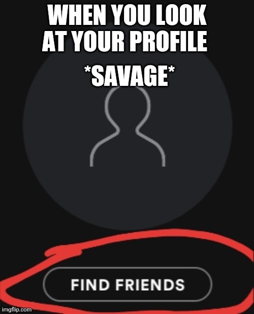 WHEN YOU LOOK AT YOUR PROFILE; *SAVAGE* | image tagged in savage memes | made w/ Imgflip meme maker