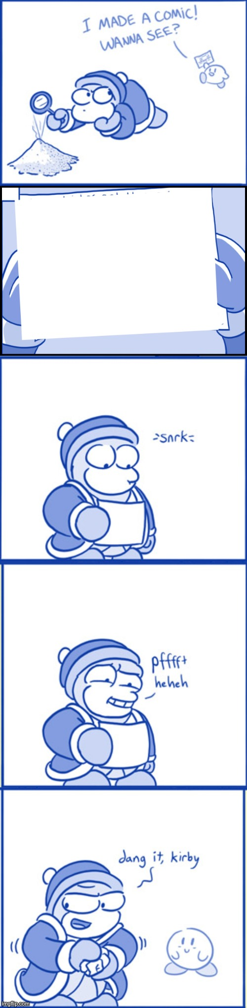 High Quality Kirby's Comic Blank Meme Template