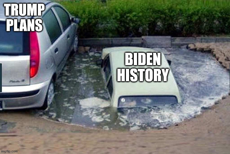 The current state of the union. | TRUMP PLANS; BIDEN HISTORY | image tagged in american politics | made w/ Imgflip meme maker