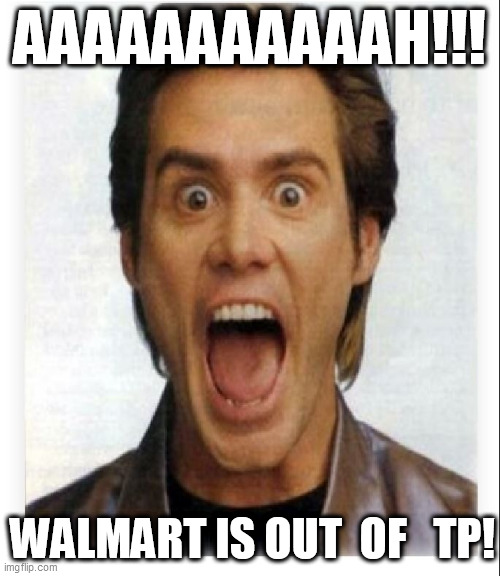 AAAAAAAAAAAH!!! WALMART IS OUT  OF   TP! | made w/ Imgflip meme maker