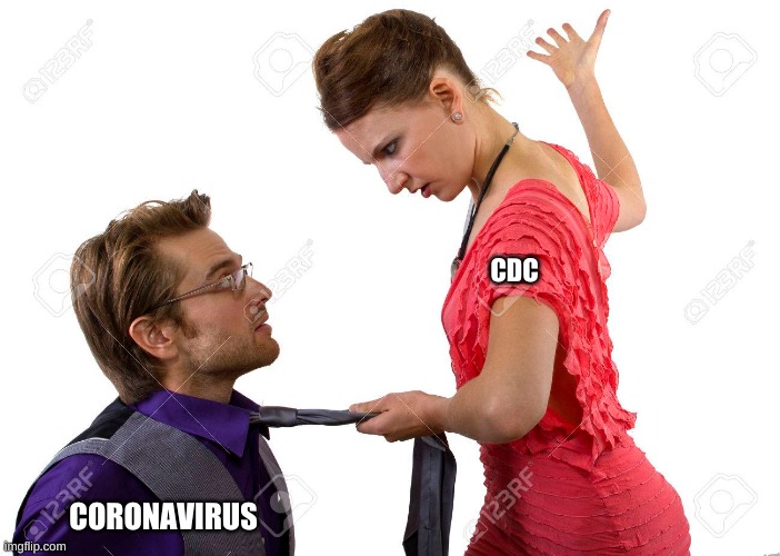 CDC slaps the Coronavirus | CDC; CORONAVIRUS | image tagged in coronavirus,cdc,woman slapping man | made w/ Imgflip meme maker
